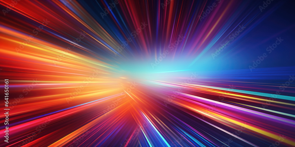 Obraz premium Abstract colorful speed motion blur striped glitch