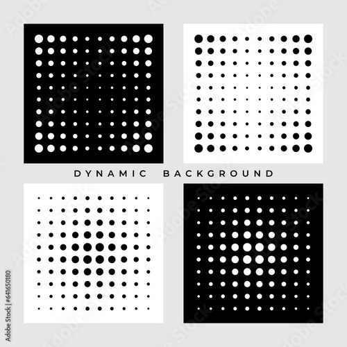 dynamic circle on black and white background