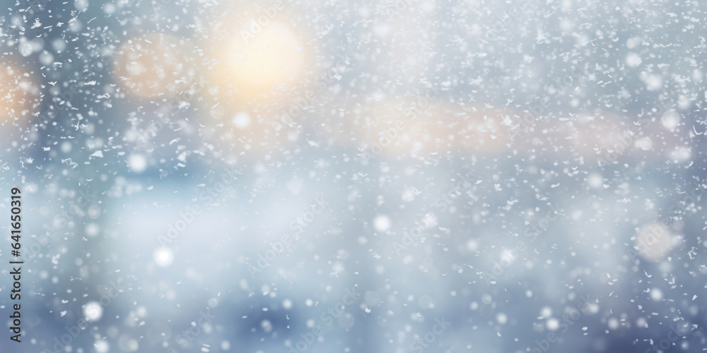 Fototapeta premium Abstract snowy white blur background.