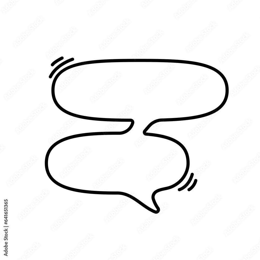 Hand drawn text box. Cute cartoon style talking dialogue. Hand drawn text box. Cute cartoon style talking dialogue.