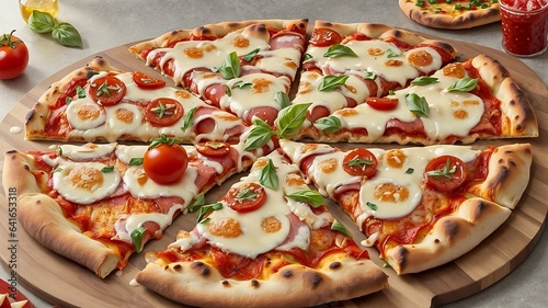 Celebrate the culinary arts with an image of a mouthwatering pizza, Created With Generated Ai Technology 