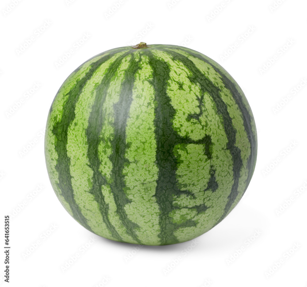 One whole ripe watermelon isolated on white One whole ripe watermelon isolated on white