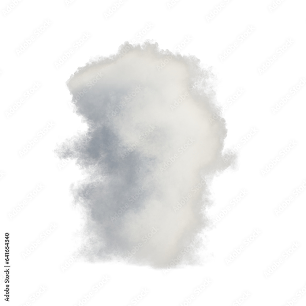 Cloud isolated transparent background 3d rendering
