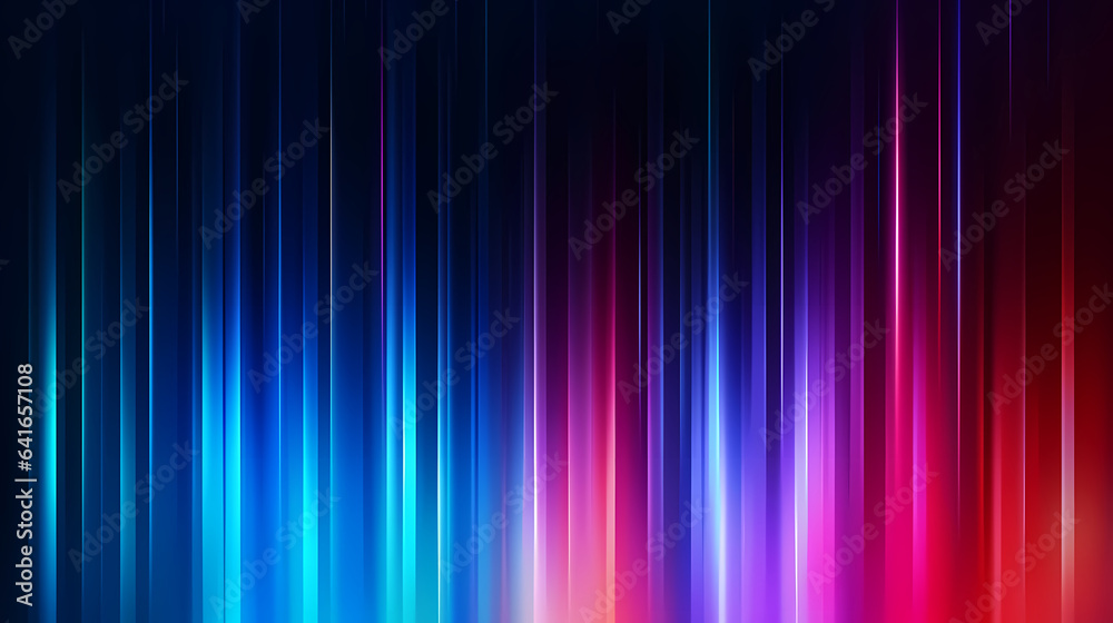 Abstract neon background. Modern wallpaper with glowing colorful vertical lines.