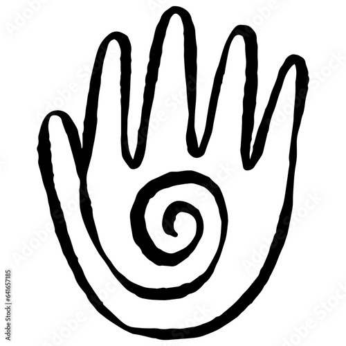 Healer hand hand drawn illustration