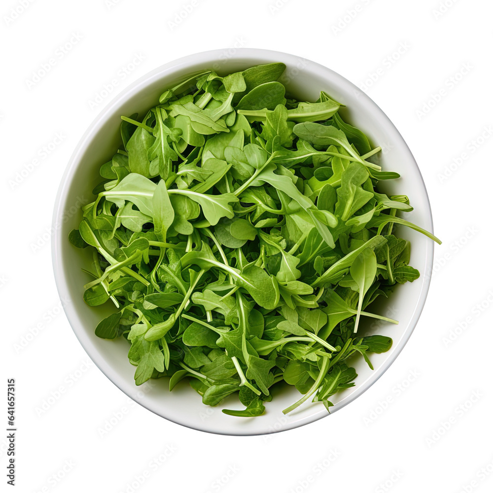 fresh green salad isolated on transparent 