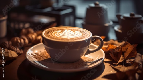 cozy latte art coffee 