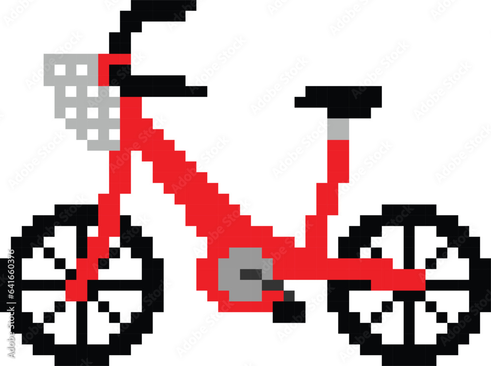 Bicycle pixel art vector Bicycle pixel art vector