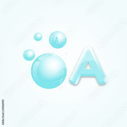 Vitamin A blue shining pill capsule