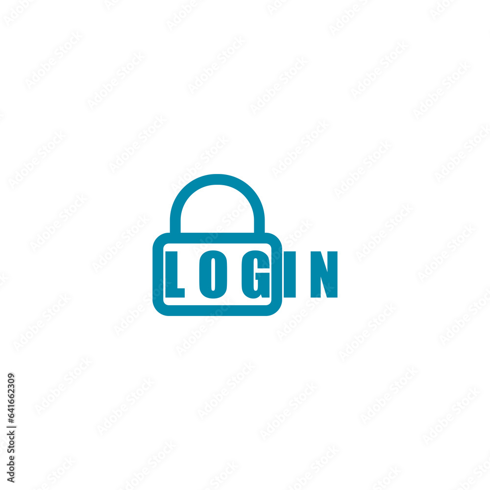 Login lock icon isolated on transparent background Login lock icon isolated on transparent background