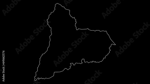 Tacuarembo department map of Uruguay outline animation photo