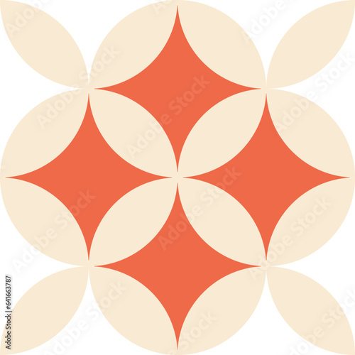 Scandinavian folk pattern element flat illustration