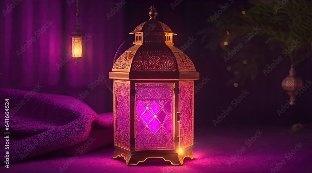 islamic lantern gold for element islamic event and celebration