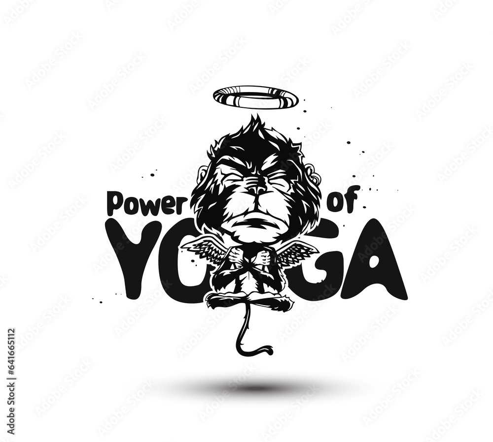 International Yoga Day Meditation Monkey 21st june, Vector illustration. International Yoga Day Meditation Monkey 21st june, Vector illustration.
