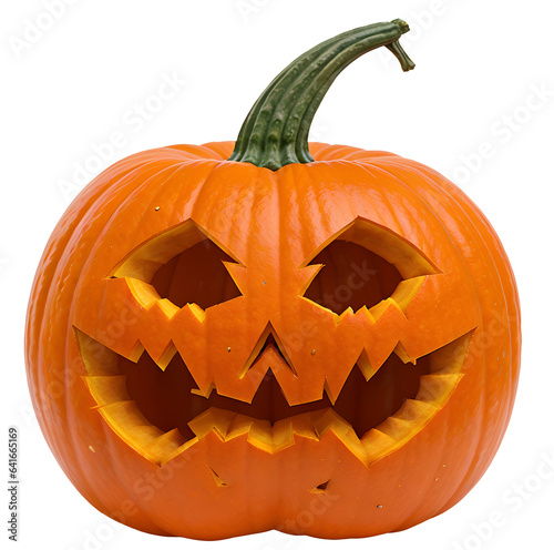 a halloween pumpkins / cucurbita / squash - Jack o Lantern - isolated on transparent background cutout - png - mockup for design - image compositing footage - alpha channel, horror, autumn