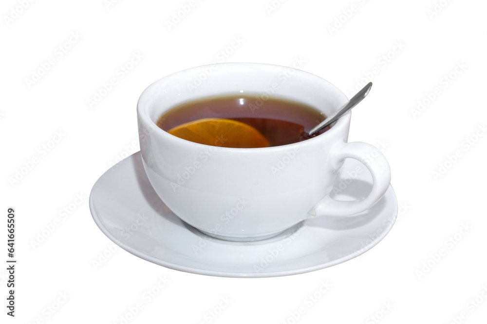 cup of tea with lemon isolated from background cup of tea with lemon isolated from background