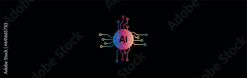 Image created with icon related to the concept of artificial intelligence