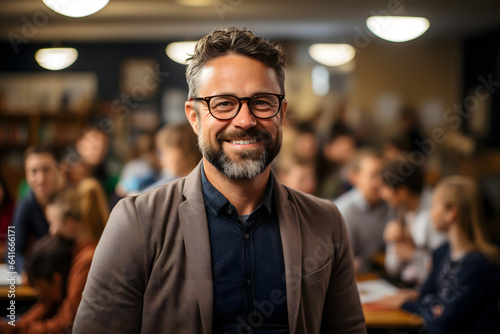 portrait of a Teacher in classroom 