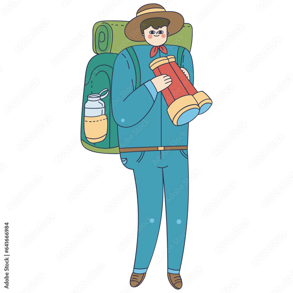 Explorer cartoon illustration