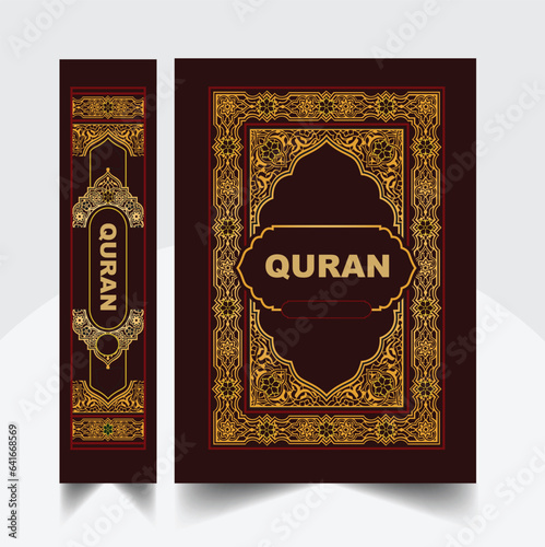 Vector holy Quran Islamic Book Cover Design