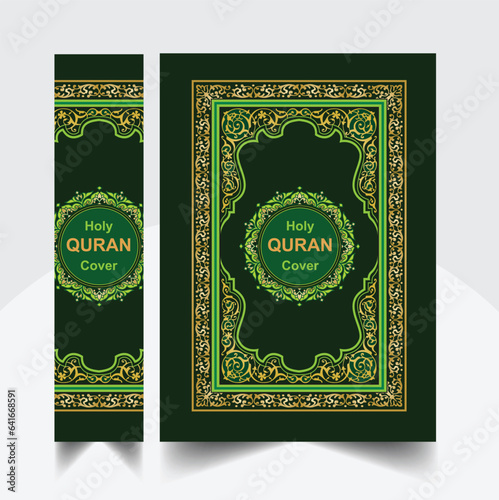 Vector holy Quran Islamic Book Cover Design