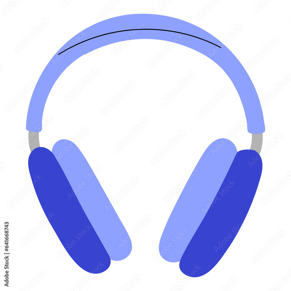 Headphone flat illustration Headphone flat illustration