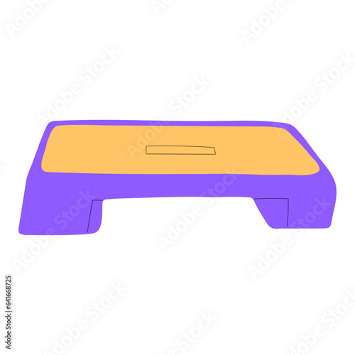 Aerobic step flat illustration