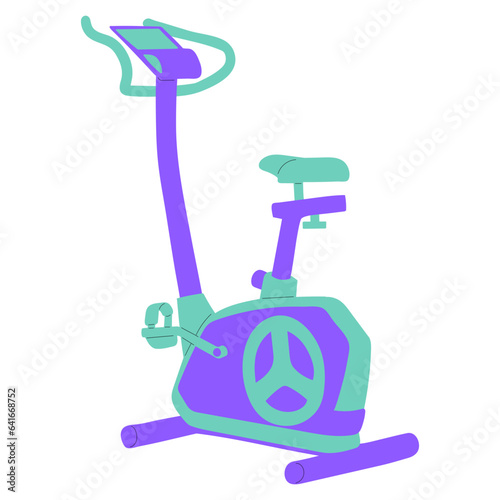 Exercise bike flat illustration