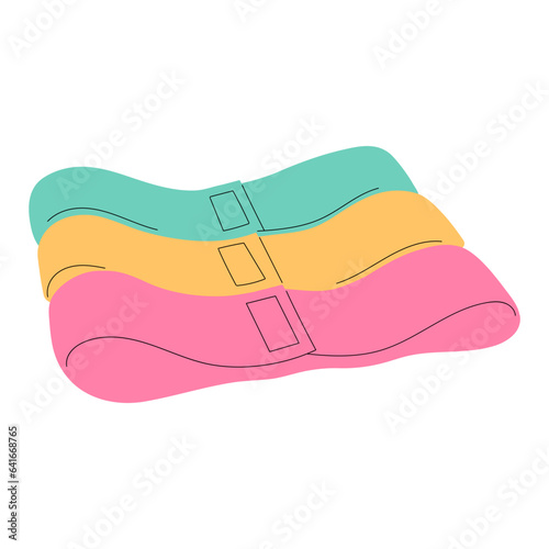 Resistance bands flat illustration