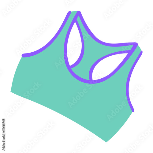 Sport bra flat illustration