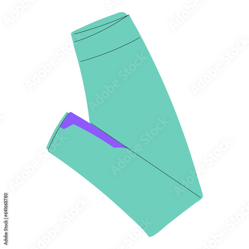 Sport pants flat illustration