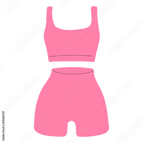 Women sportswear flat illustration