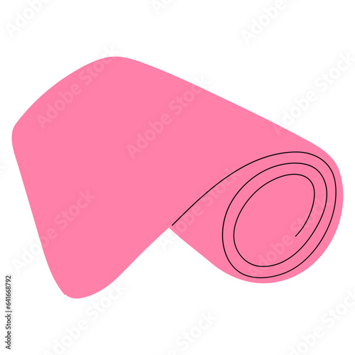 Yoga mat flat illustration