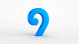 Blue question mark icon sign or ask faq answer solution and information support illustration business symbol isolated on white background with problem, Generative AI