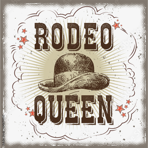 redeo queen cowgirl t-shirt design