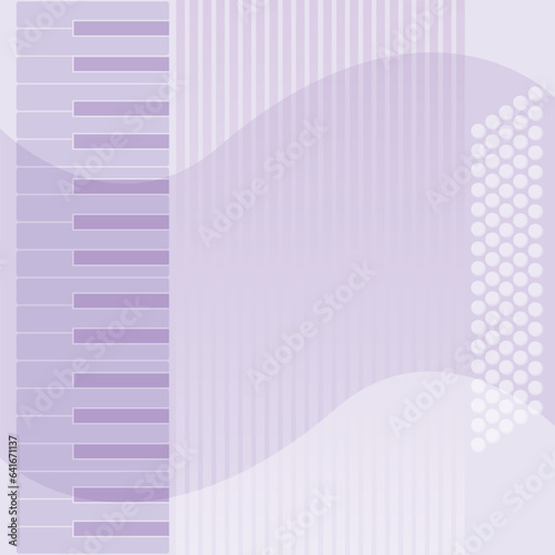 Stylized accordion keys and buttons. Music theme background, template, poster. 