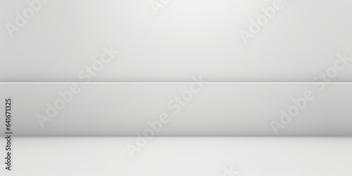 Blur white abstract wide background and light backdrop room with empty blank gradient wallpaper blur design. 3D rendering, Generative AI