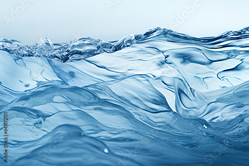 Calm Blue Gay flowing water surface waves andstract background with text field 