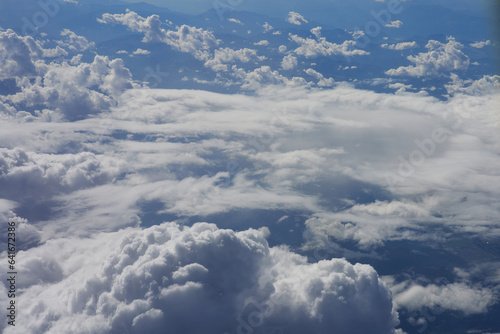 Clouds, view from the plane window