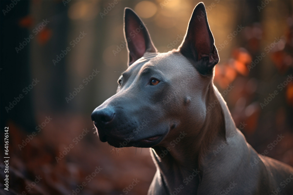 Thai Ridgeback dog. Generative AI illustration Thai Ridgeback dog. Generative AI illustration