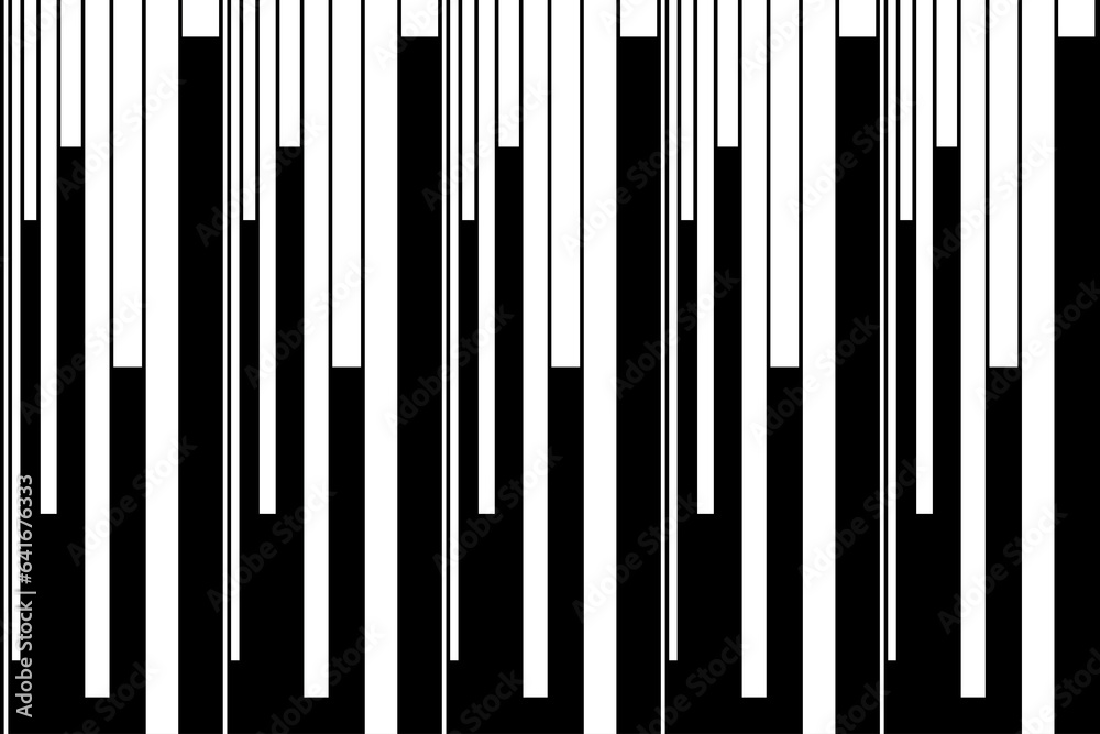 Vertical stripe of pattern. Design random lines white on black background. Design print for illustration, textile, texture, wallpaper, background, backdrop. Set 3 Vertical stripe of pattern. Design random lines white on black background. Design print for illustration, textile, texture, wallpaper, background, backdrop. Set 3