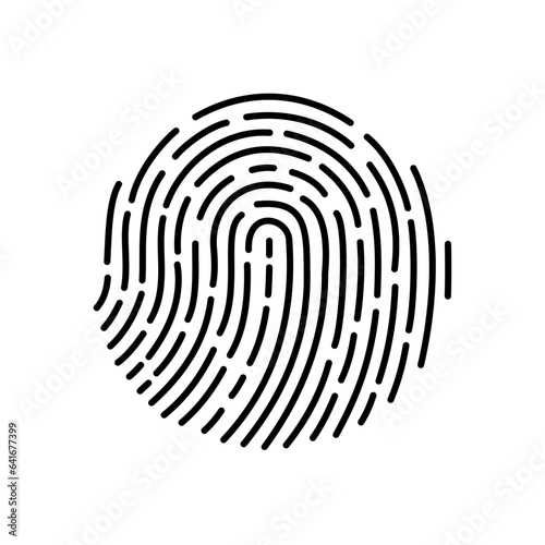 Fingerprint icon isolated on transparent background.