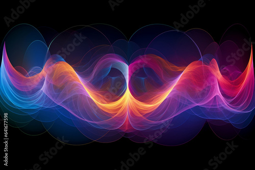 Visualization of heartbeats and their synchronized rhythm, illustrating the harmony and unity that love creates, love and creation photo