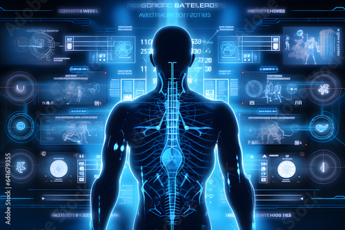 AI Medical technology and futuristic concept background. 