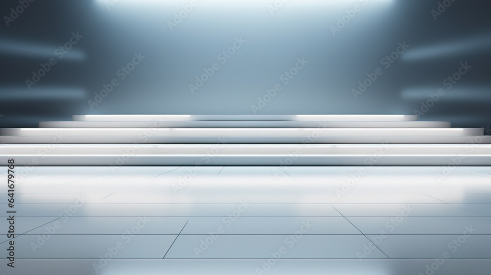 A stylish runway with empty seats and a catwalk background with empty space for text A stylish runway with empty seats and a catwalk background with empty space for text