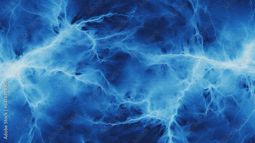 Obraz premium blue lightning on dark background with watercolor texture