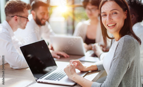 Wallpaper Mural Smiling professional business leaders and employees group team portrait Torontodigital.ca