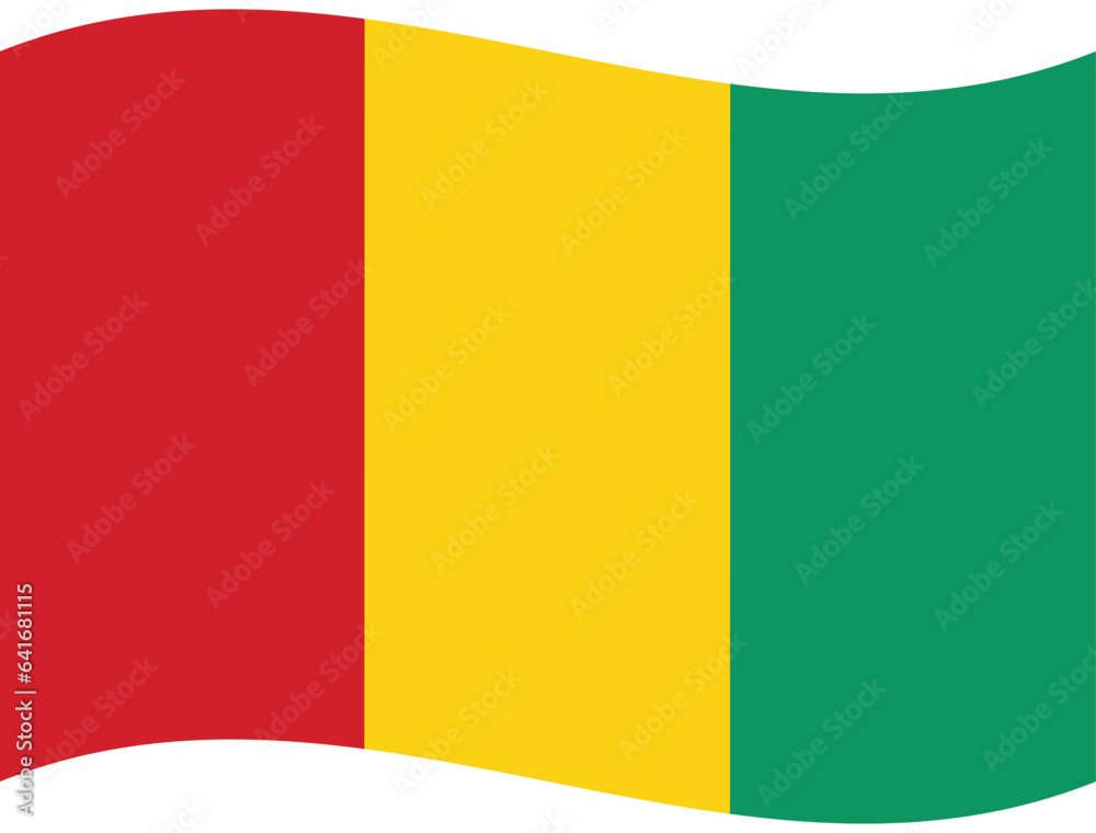 Fototapeta premium Guinea flag wave. Guinea flag. Flag of Guinea