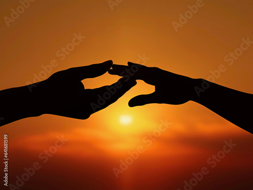 Silhouette of a Helping Hand: Embracing International Day of Peace and Friendship photo