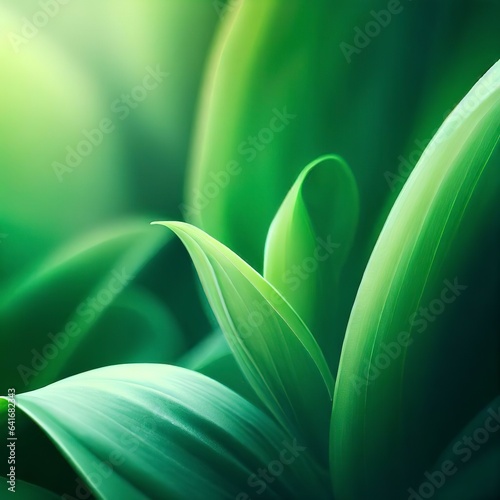 Green plant and petal nature scene